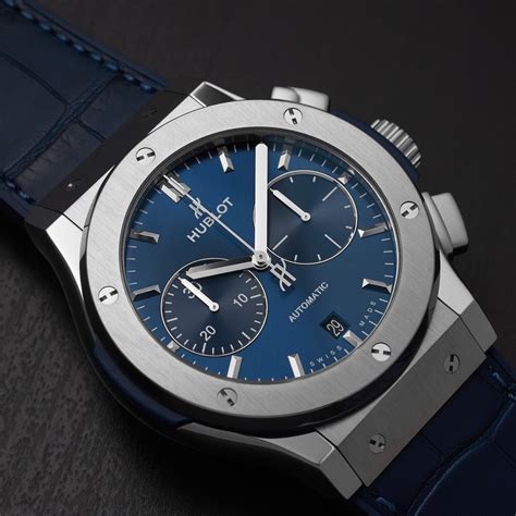 hublot classic fusion blue chronograph titanium automatic blue dial|Hublot classic fusion original.